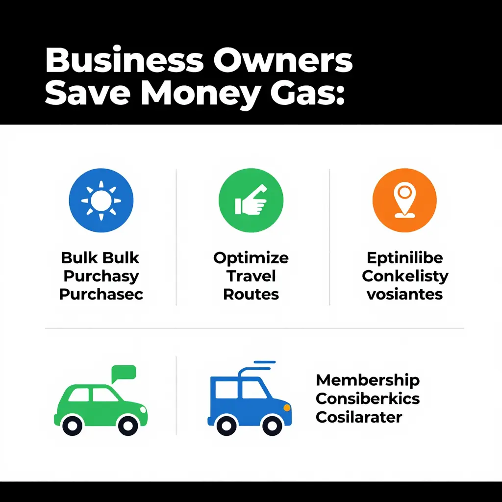 Infographic on tips for saving money on gas for business owners