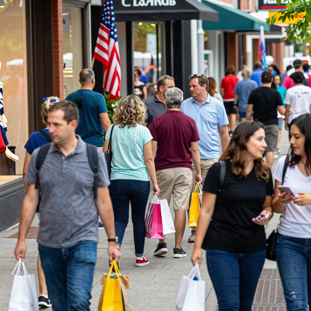 Labor Day Shopping Crowds