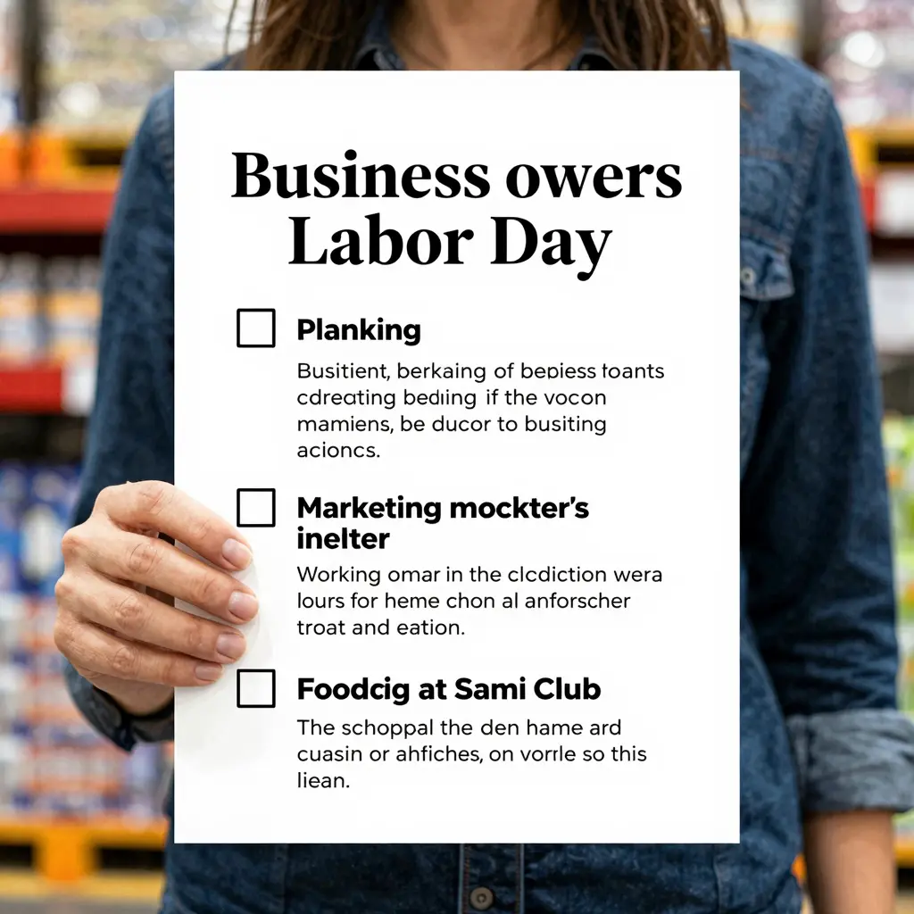 Labor Day Preparation Checklist