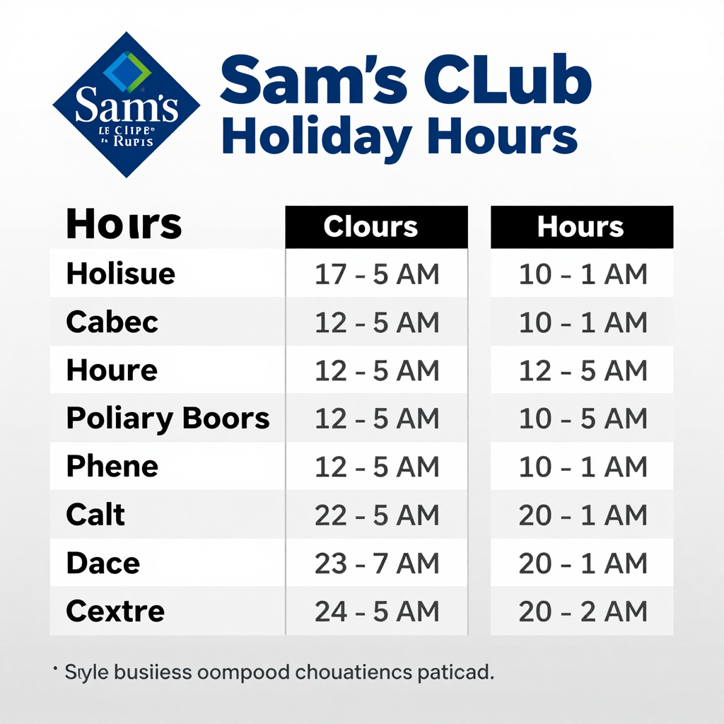 Seasonal Hours at Sam's Club