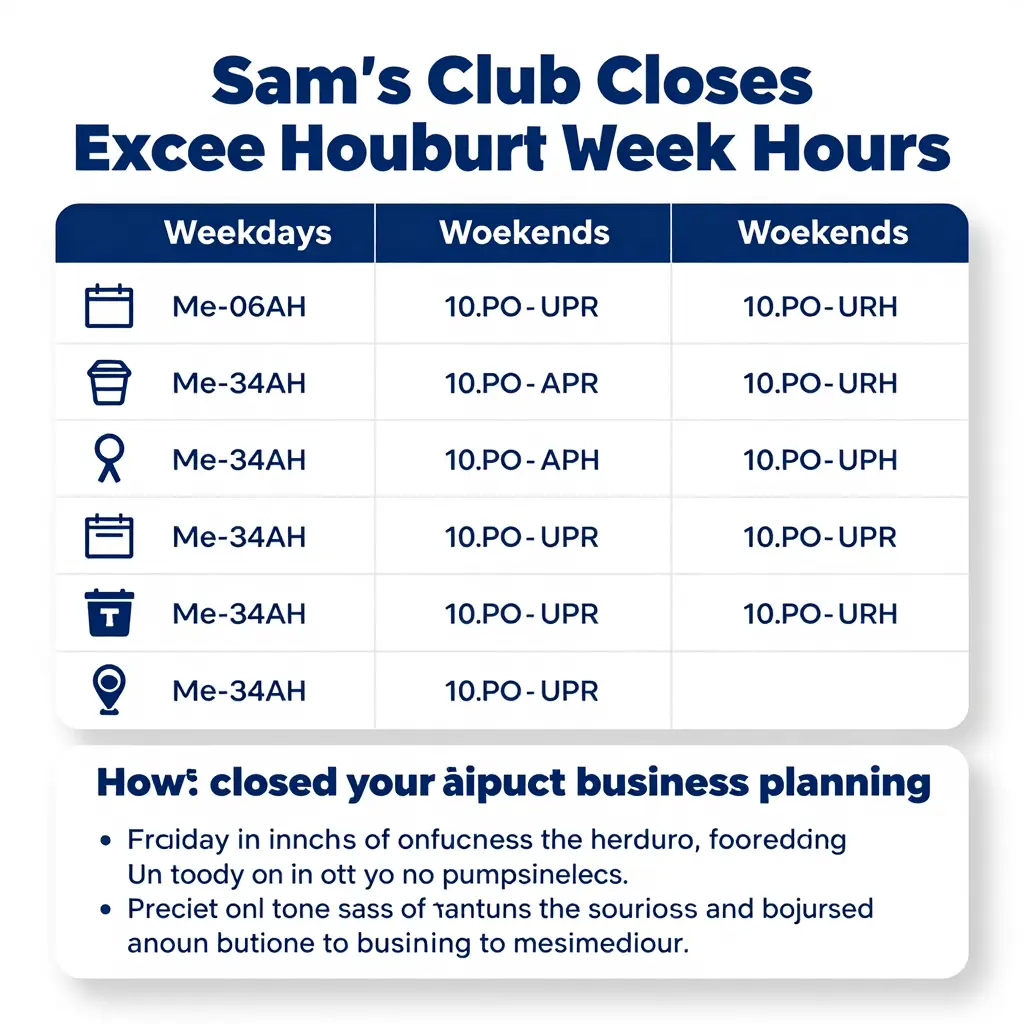 Sam's Club Closing Hours Infographic